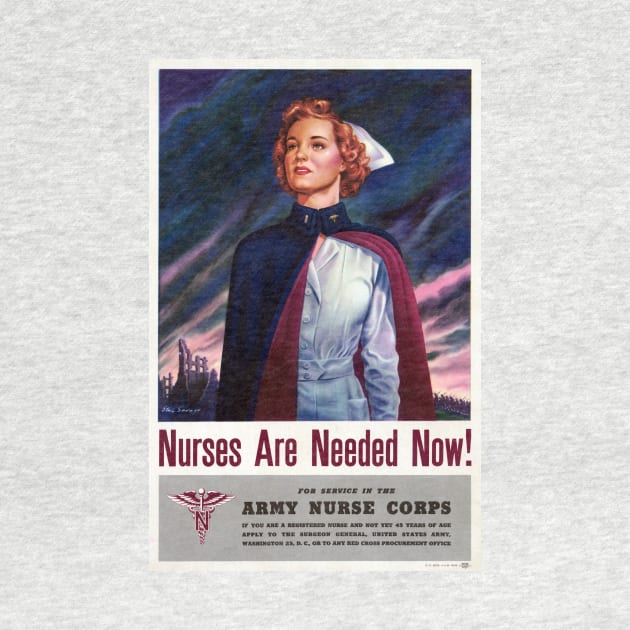 Vintage Advertising Poster Nurses are needed now by vintagetreasure